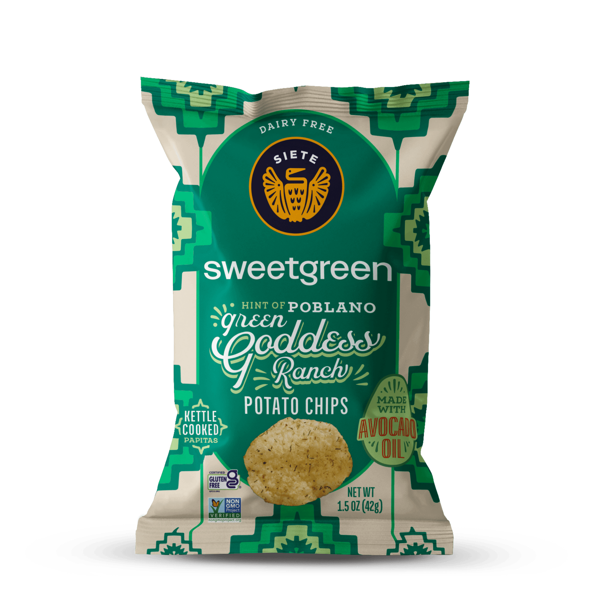 Siete x Sweetgreen Green Goddess Ranch with a Hint of Poblano Potato Chips