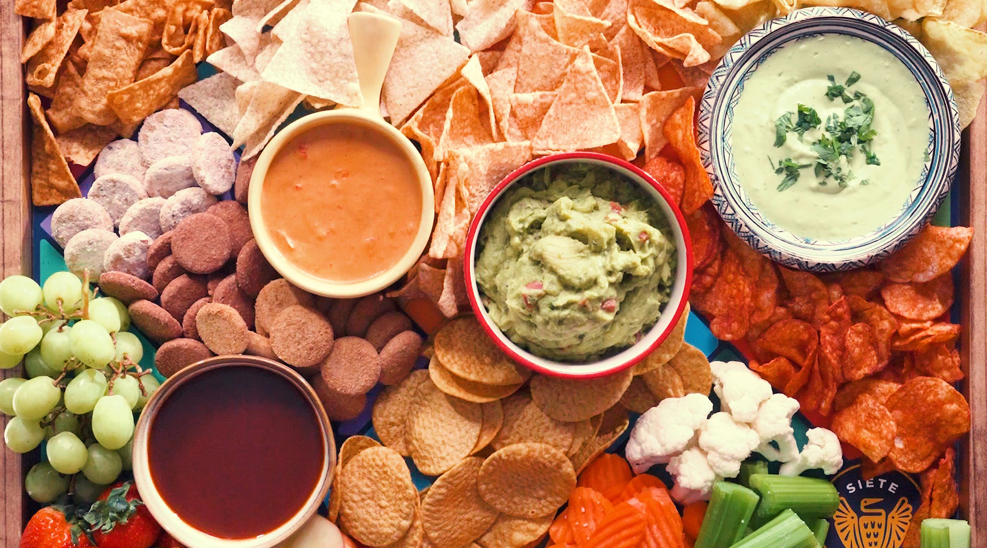 The Ultimate Game Day Siete Snack Board
