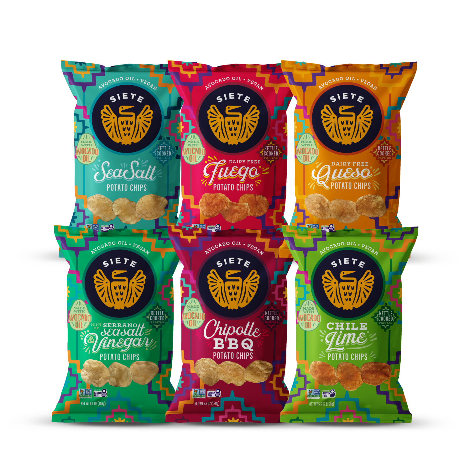 Mix Pack Kettle Cooked Potato Chips - 6 bags