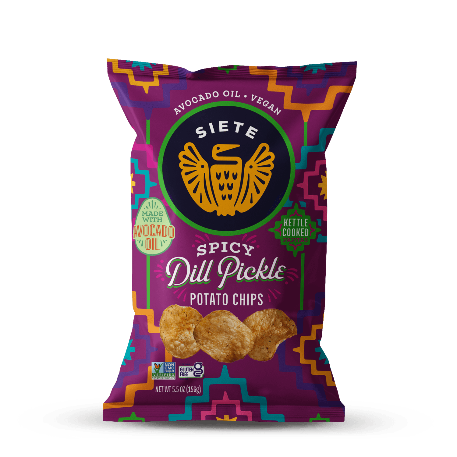 Spicy Dill Pickle Kettle Cooked Potato Chips - 3 bags