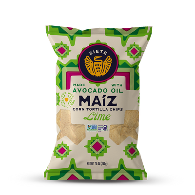 Maíz Lime Totopos Corn Tortilla Chips 7.5oz - 6 Bags