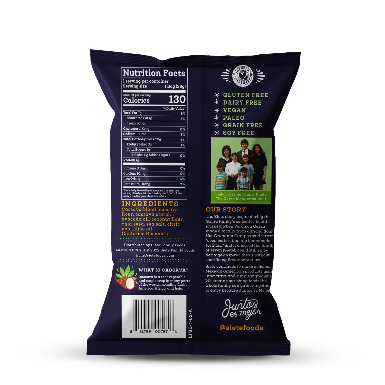 Lime Grain Free Tortilla Chips 1 oz - 24 bags