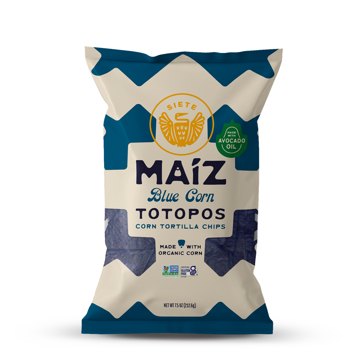 Maíz Blue Corn Totopos Tortilla Chips 7.5oz - 6 Bags