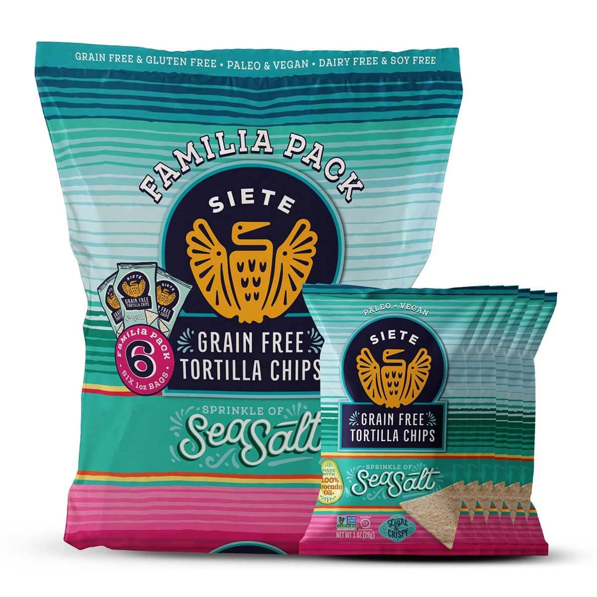Siete Family Foods Sea Salt Potato Chips, 5.5 oz Bag