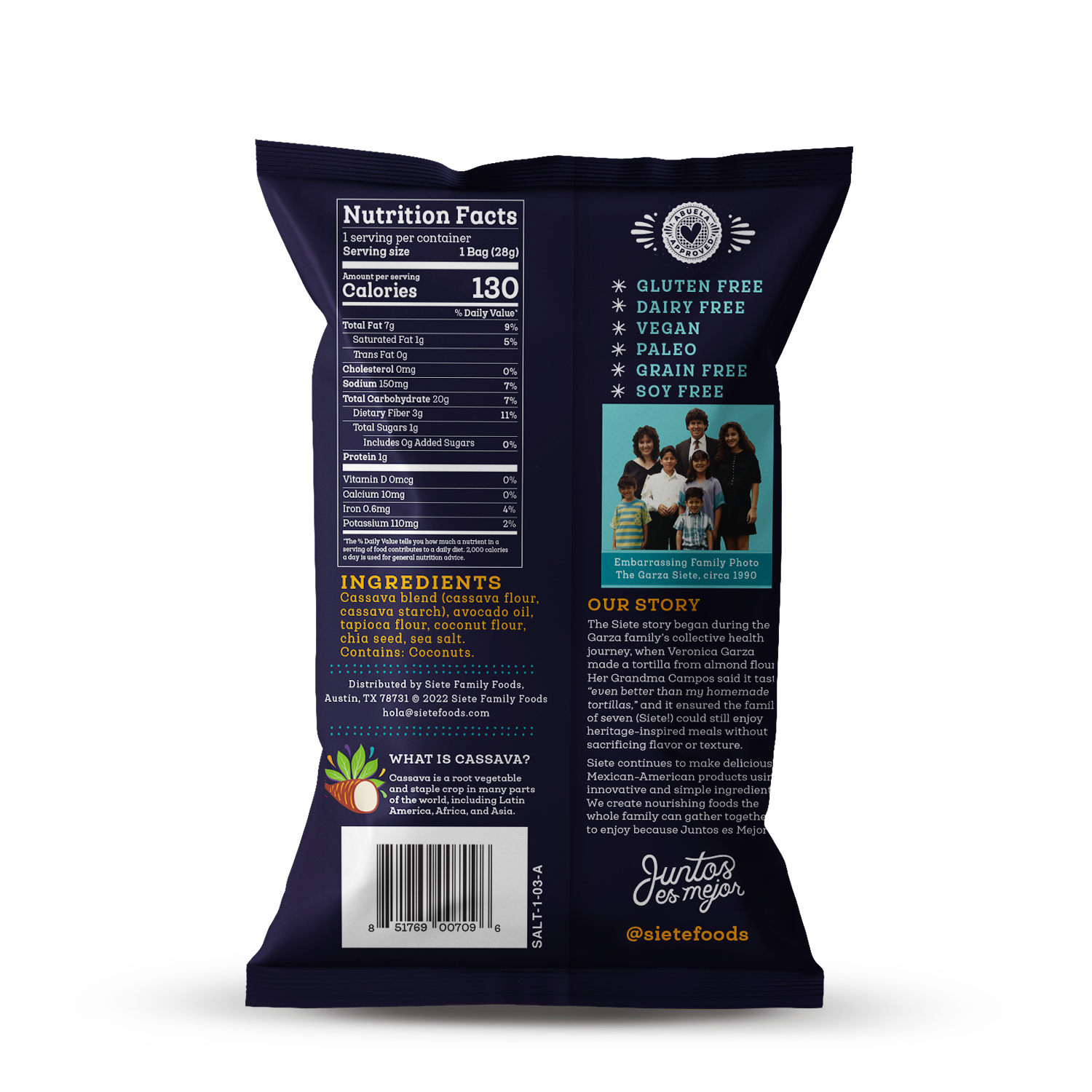 Sea Salt Grain Free Tortilla Chips 1 oz - 24 bags