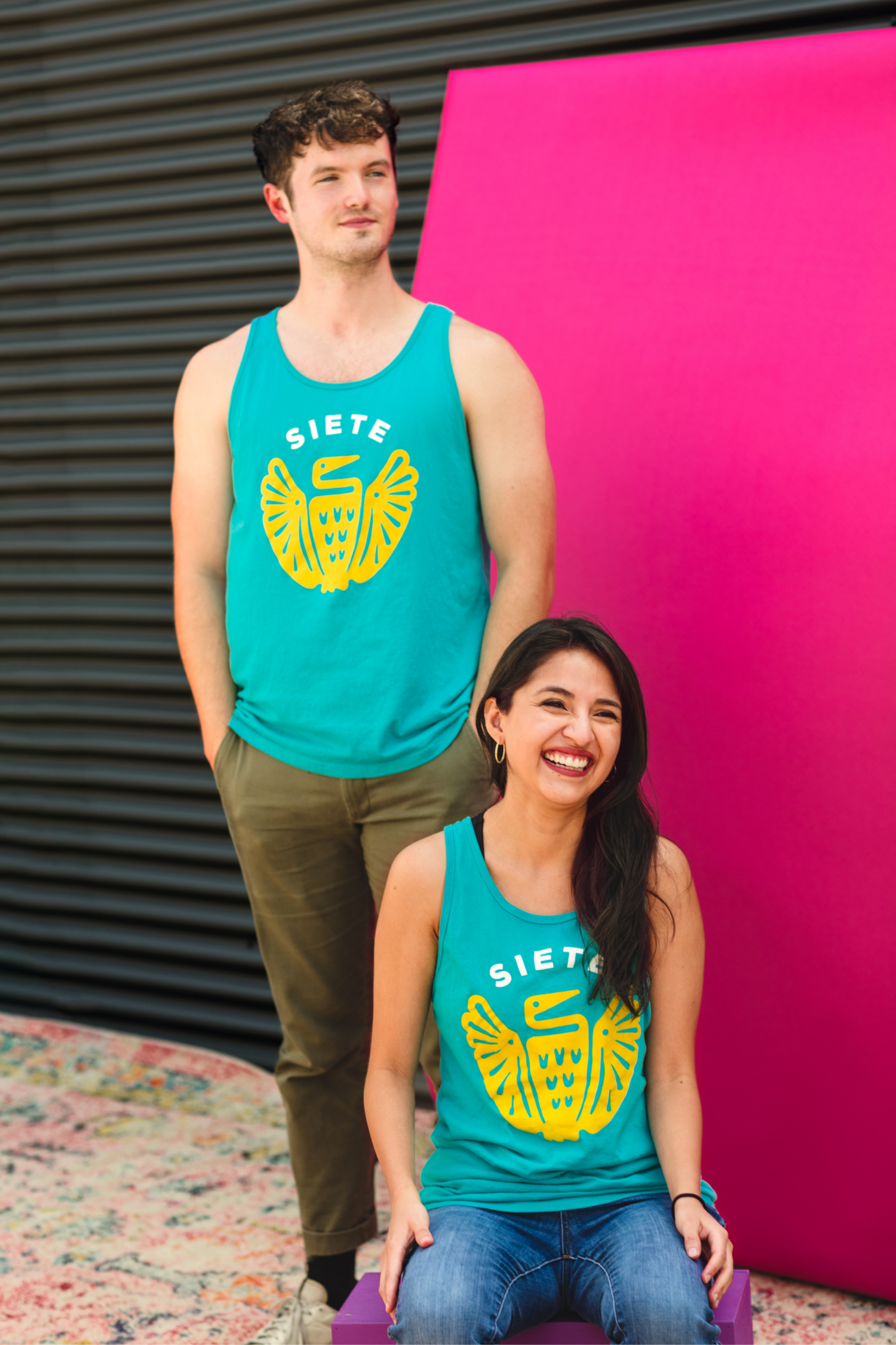 teal tank tops - non gender
