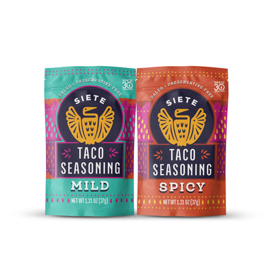 Mix Pack: 3 Mild Taco Seasoning and 3  Spicy Taco Seasoning